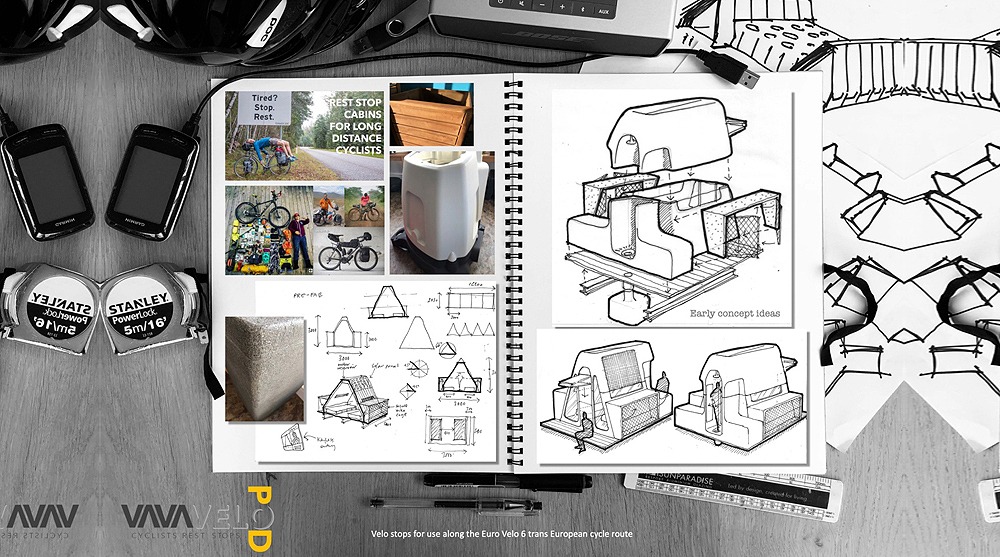 Eruopean Velo Stops architecture competition honorable mention -